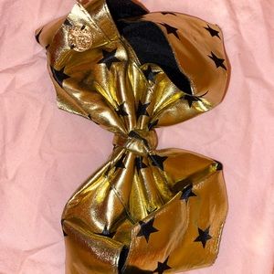 Gold And Black Star Print JoJo Bow